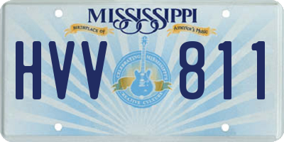 MS license plate HVV811