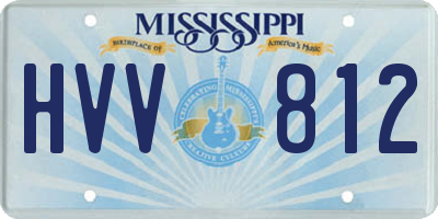 MS license plate HVV812