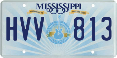 MS license plate HVV813