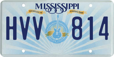 MS license plate HVV814