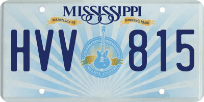 MS license plate HVV815