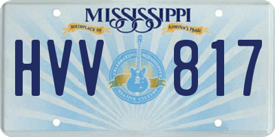MS license plate HVV817