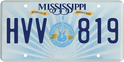 MS license plate HVV819