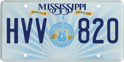 MS license plate HVV820