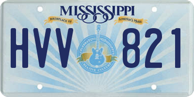 MS license plate HVV821