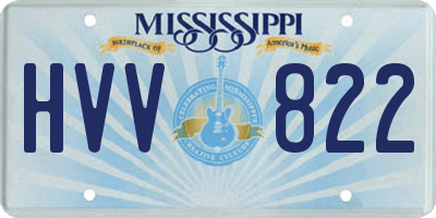MS license plate HVV822