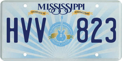 MS license plate HVV823