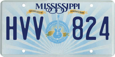 MS license plate HVV824