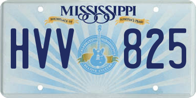 MS license plate HVV825