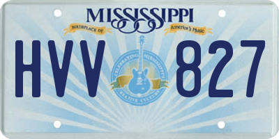 MS license plate HVV827