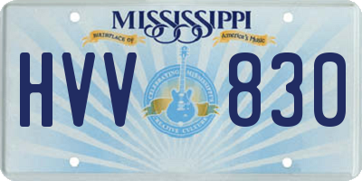 MS license plate HVV830