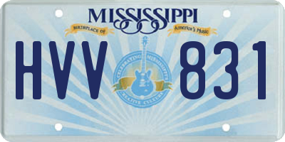 MS license plate HVV831