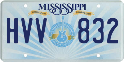 MS license plate HVV832