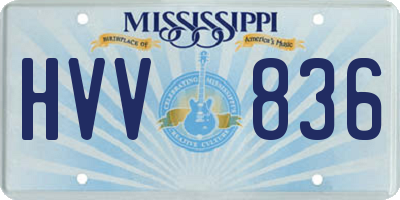 MS license plate HVV836