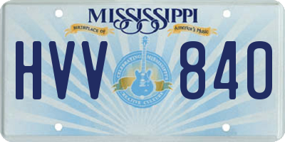 MS license plate HVV840
