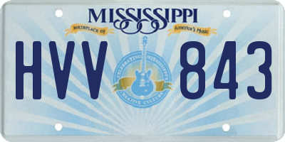 MS license plate HVV843