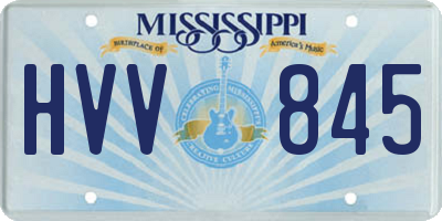 MS license plate HVV845