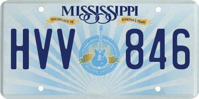 MS license plate HVV846