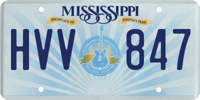 MS license plate HVV847
