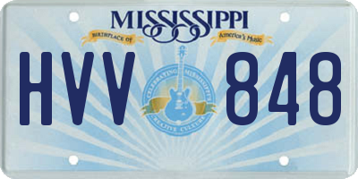 MS license plate HVV848