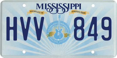 MS license plate HVV849