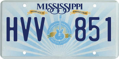 MS license plate HVV851