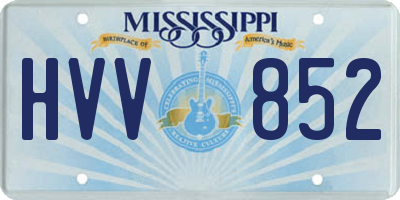 MS license plate HVV852