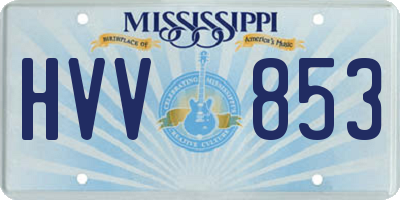 MS license plate HVV853
