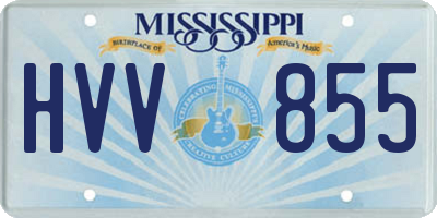 MS license plate HVV855