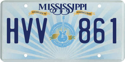 MS license plate HVV861