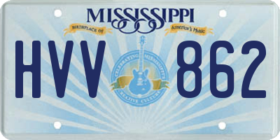 MS license plate HVV862