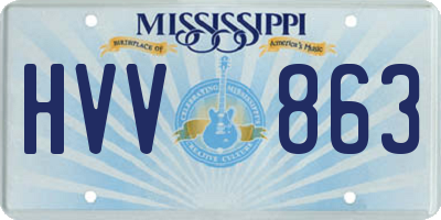 MS license plate HVV863