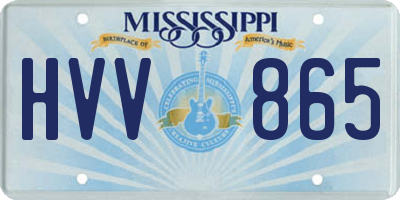 MS license plate HVV865