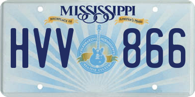 MS license plate HVV866