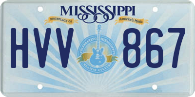 MS license plate HVV867