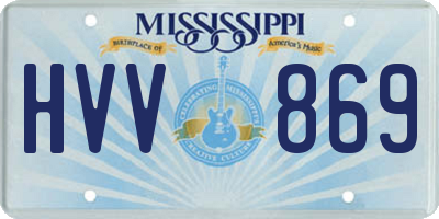 MS license plate HVV869
