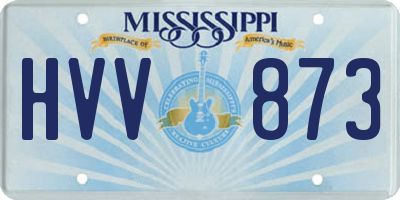 MS license plate HVV873