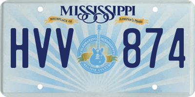 MS license plate HVV874