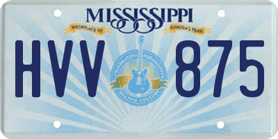 MS license plate HVV875