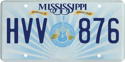 MS license plate HVV876