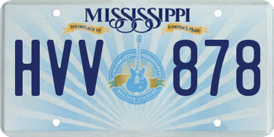 MS license plate HVV878