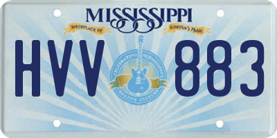 MS license plate HVV883