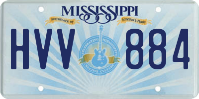 MS license plate HVV884