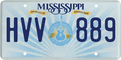 MS license plate HVV889
