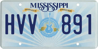 MS license plate HVV891