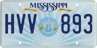 MS license plate HVV893