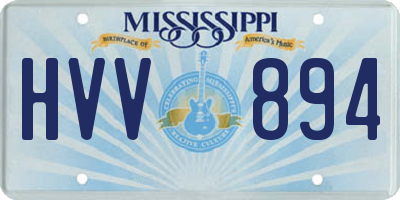 MS license plate HVV894