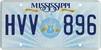 MS license plate HVV896