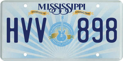 MS license plate HVV898