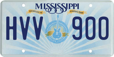 MS license plate HVV900